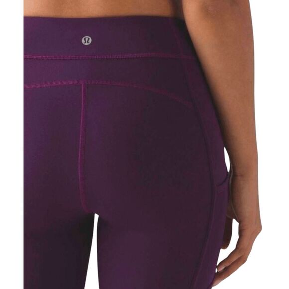 LULULEMON ATHLETICA Wild & Free Tight In Darkest Magenta Size 2 - Picture 5 of 7